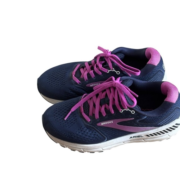 Brooks Ariel 20 Running Shoes Peacoat/Vivid Viola/White Women Size 8.5 - Picture 3 of 9